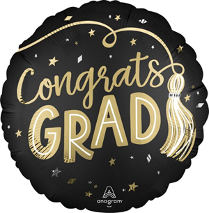 Twirling Tassels Congrats Grad Mylar, 18in