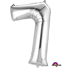 Silver Number Mylar, 34in