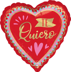 Te Quiero Artistic Affection Mylar, 17in