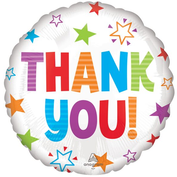 Thank You With Stars Mylar, 17in