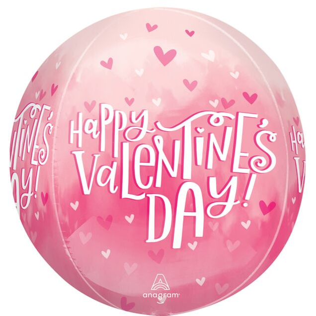 Happy Valentine's Day Orbz Mylar, 15in