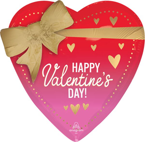 Happy Valentine's Day Satin Bow Mylar, 28in