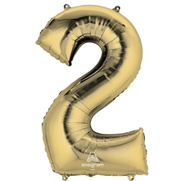 White Gold Number Mylar, 34in