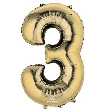 White Gold Number Mylar, 34in