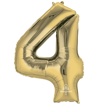 White Gold Number Mylar, 34in